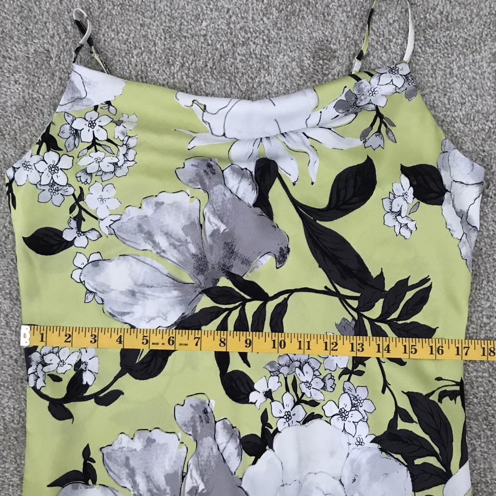 Sara Michelle Floral Maxi Slip Dress Large Satin Spaghetti Straps Feminine Boho - Picture 10 of 15
